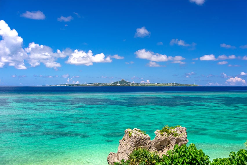 海洋博公園付近の海