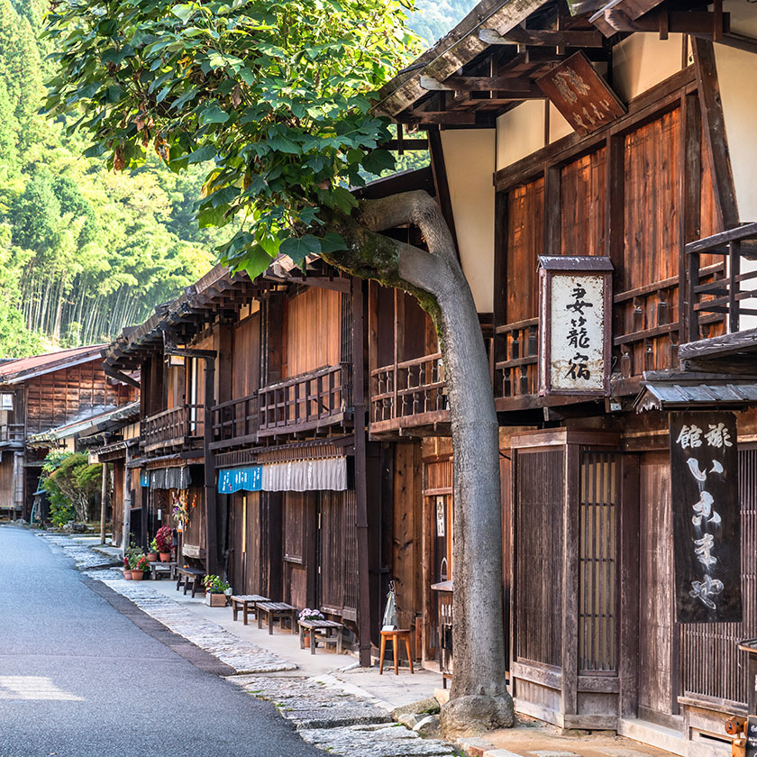 木曽渓谷 → <br>京都観光