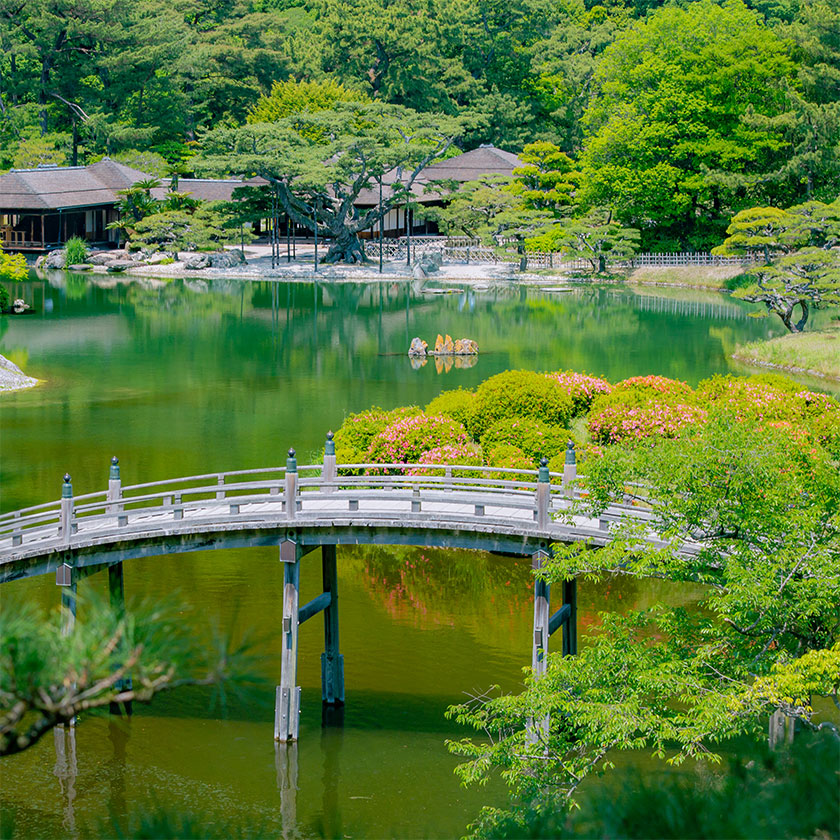 祖谷渓→<br>琴平（専用車～1時間40分）琴平→<br>高松（専用車～40分）