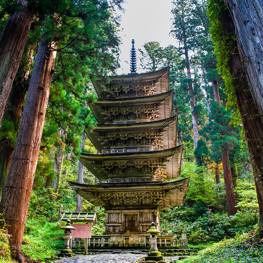 仙台→<br>鶴岡（羽黒山・出羽三山）