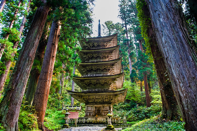 仙台→<br>鶴岡（羽黒山・出羽三山）